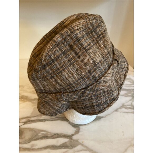 Resistol Brown Gold Fedora Hat Wool Tweed Size 7 1/4 USA - Picture 4 of 10